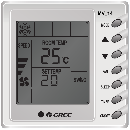 Gree Wired Remote 30296309 Z63351F